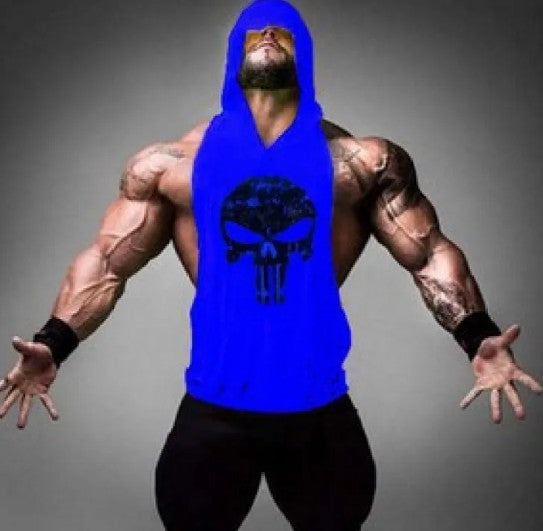 Hooded Skull Bodybuilding Tank Top