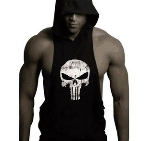 Hooded Skull Bodybuilding Tank Top