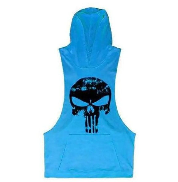 Hooded Skull Bodybuilding Tank Top