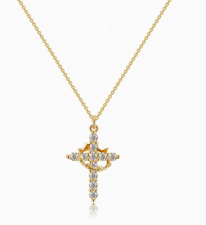 Crown Cross Necklace